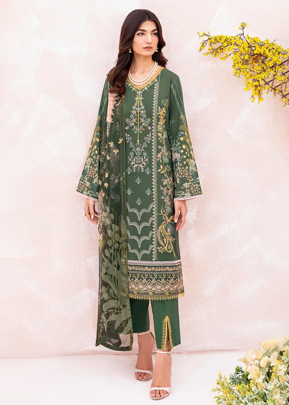 Green Pakistani Salwar Suit - Ramsha Mashaal Collection Vol 7 - #L-702