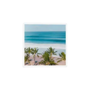 Green Palm Trees Ceramic Coaster