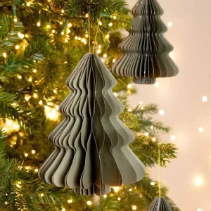 Green Paper Tree Christmas Decoration - 20cm