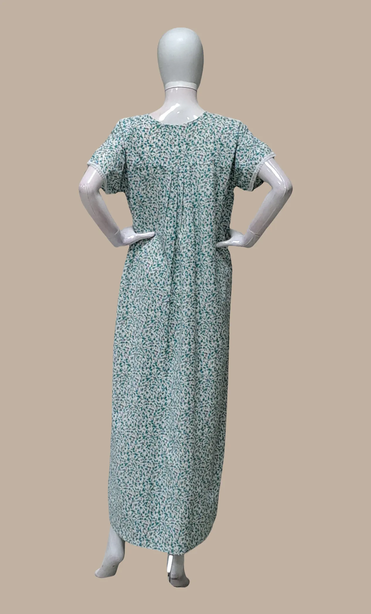 Green Printed Kaftan