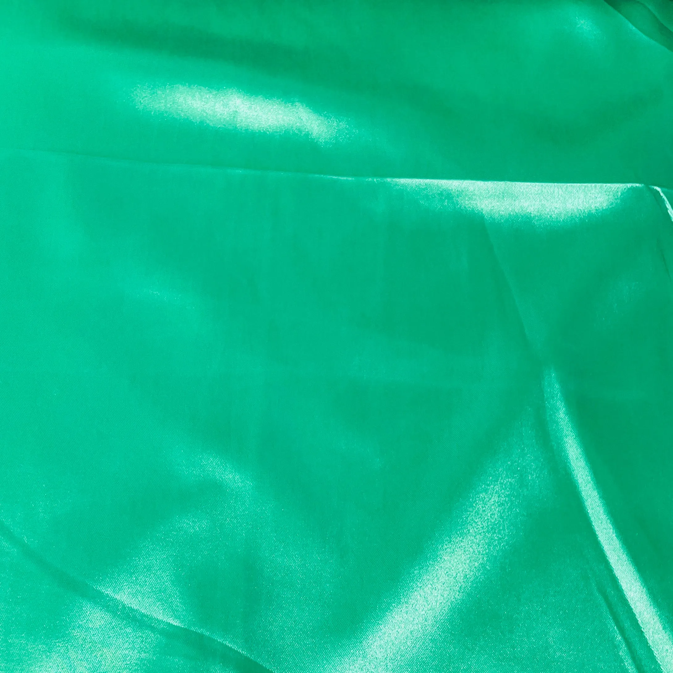 Green Solid Satin Fabric