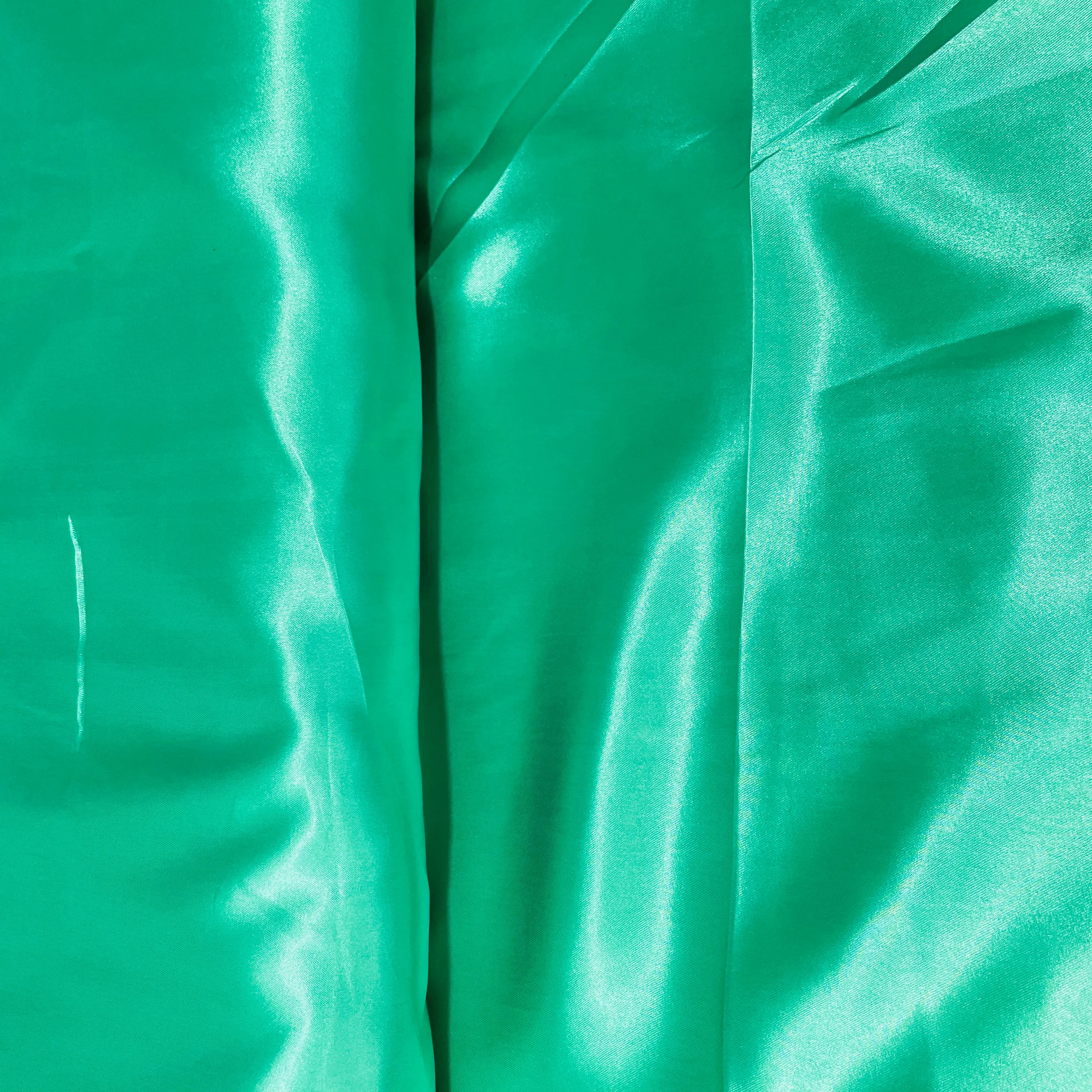 Green Solid Satin Fabric