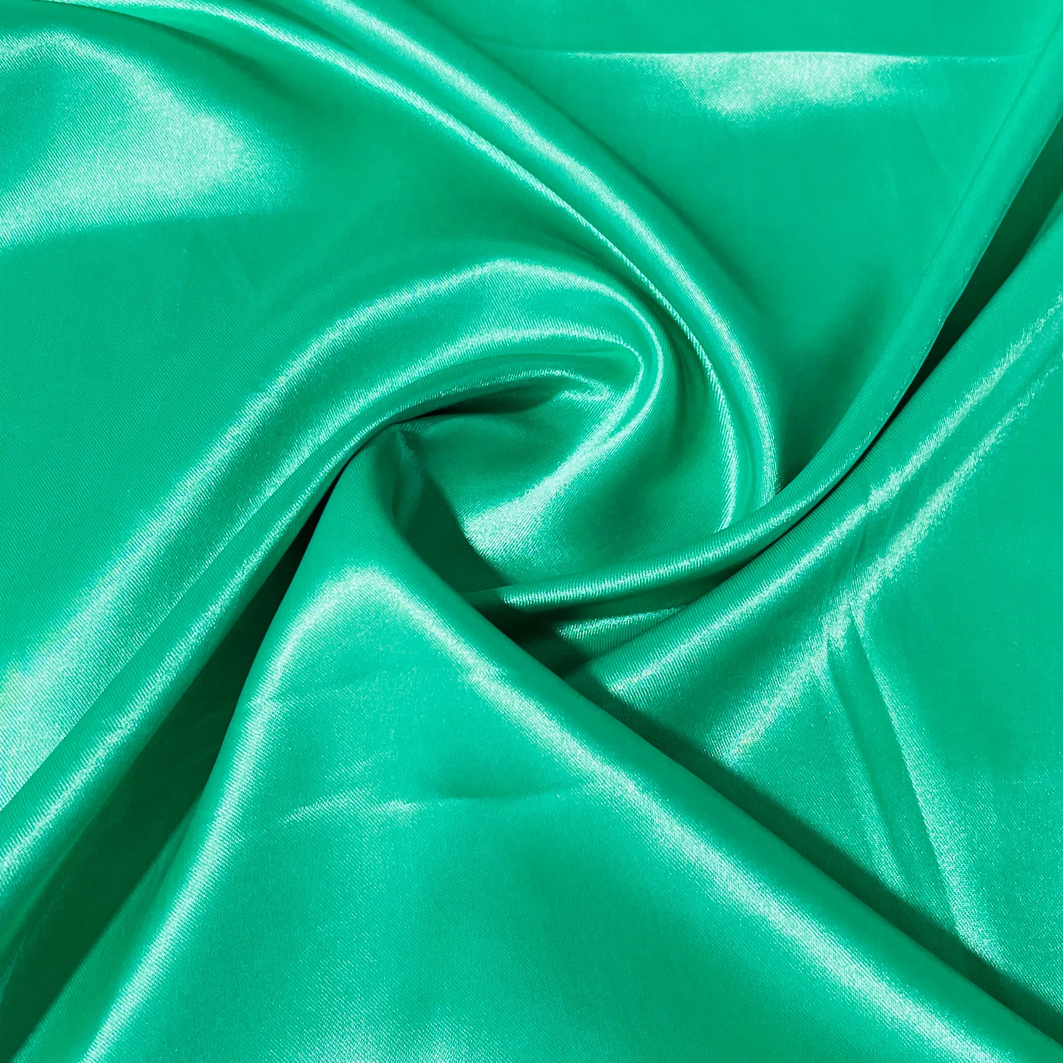 Green Solid Satin Fabric