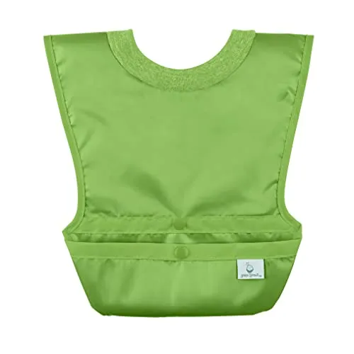 Green Sprouts Pull Over Food Bib Wide Coverage Green Avocados 6 18 Months