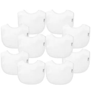 Green Sprouts Stay-Dry Everyday Bibs 10 pack - White Set