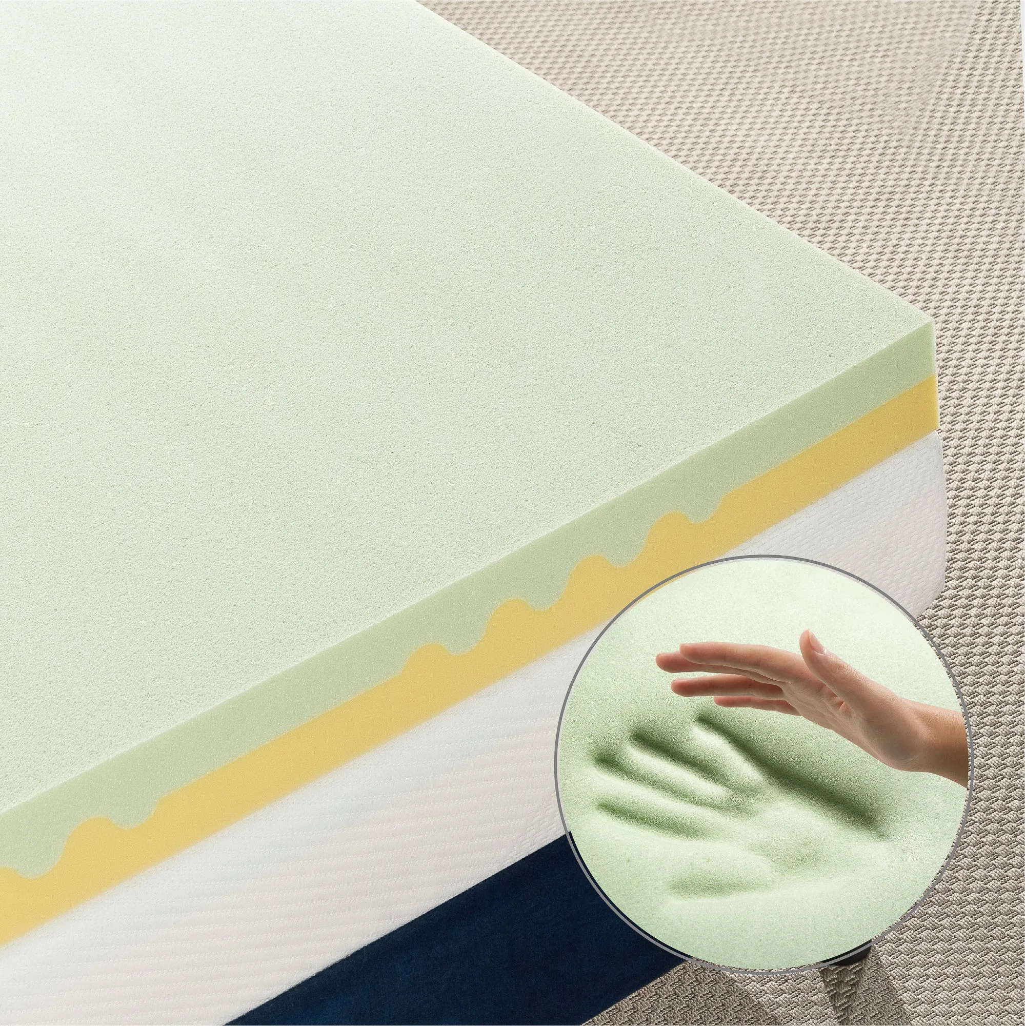 Green Tea TorsoTecÂ® Memory Foam Mattress Topper