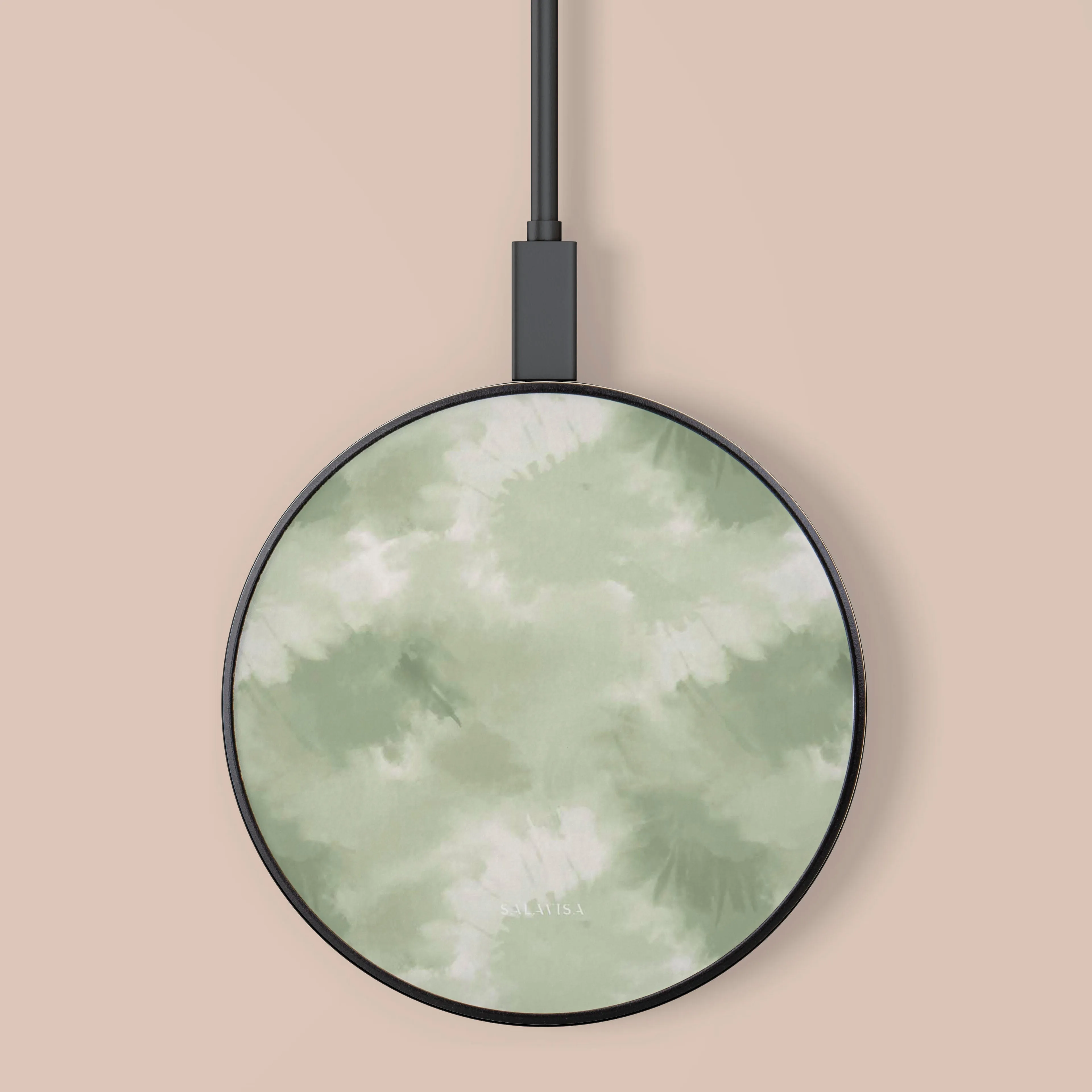 Green Tie Dye Wireless Charger