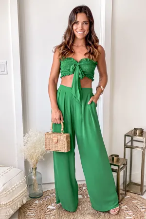 Green Top and Pants Set