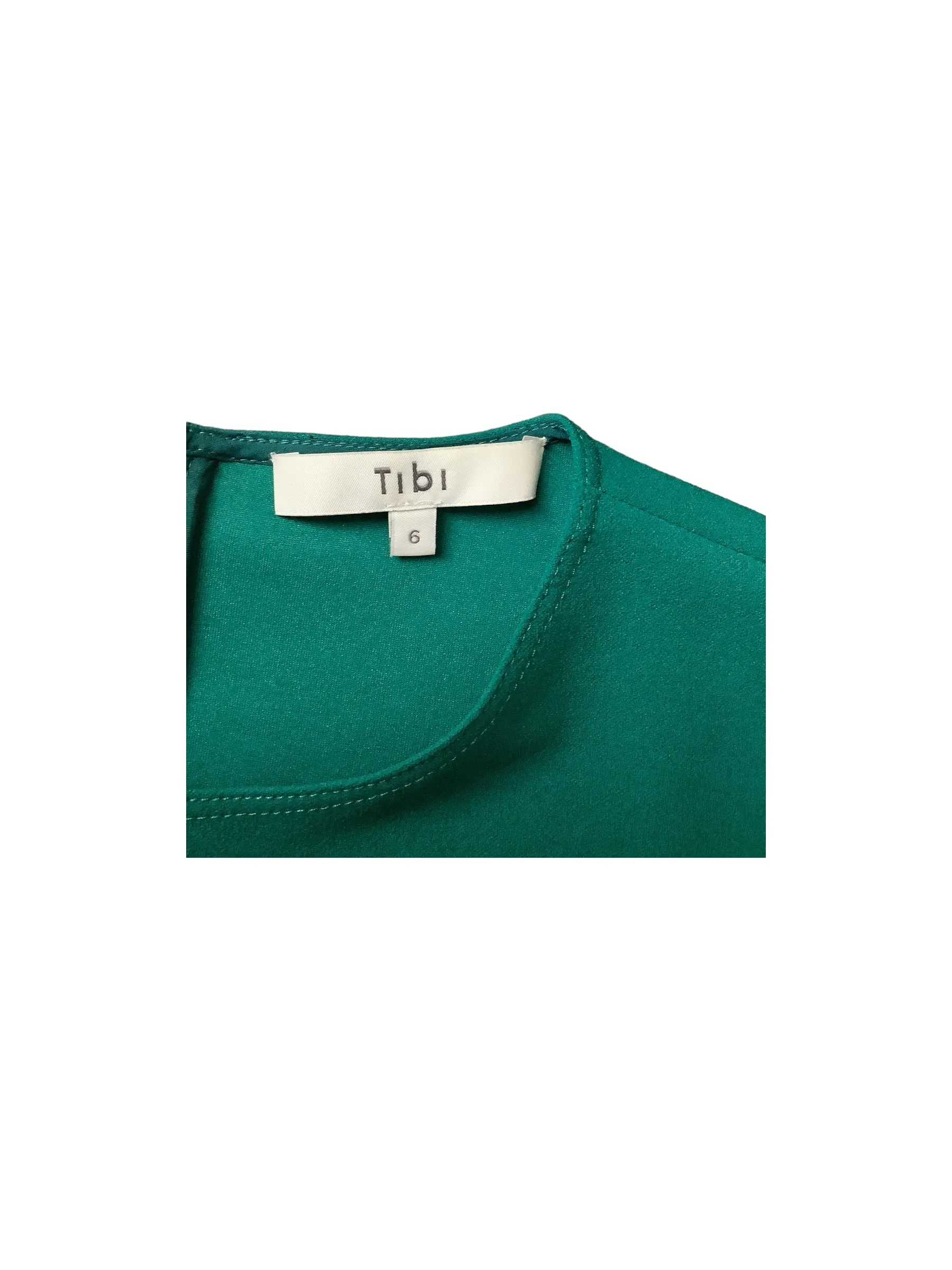 Green Top Short Sleeve Tibi, Size 6