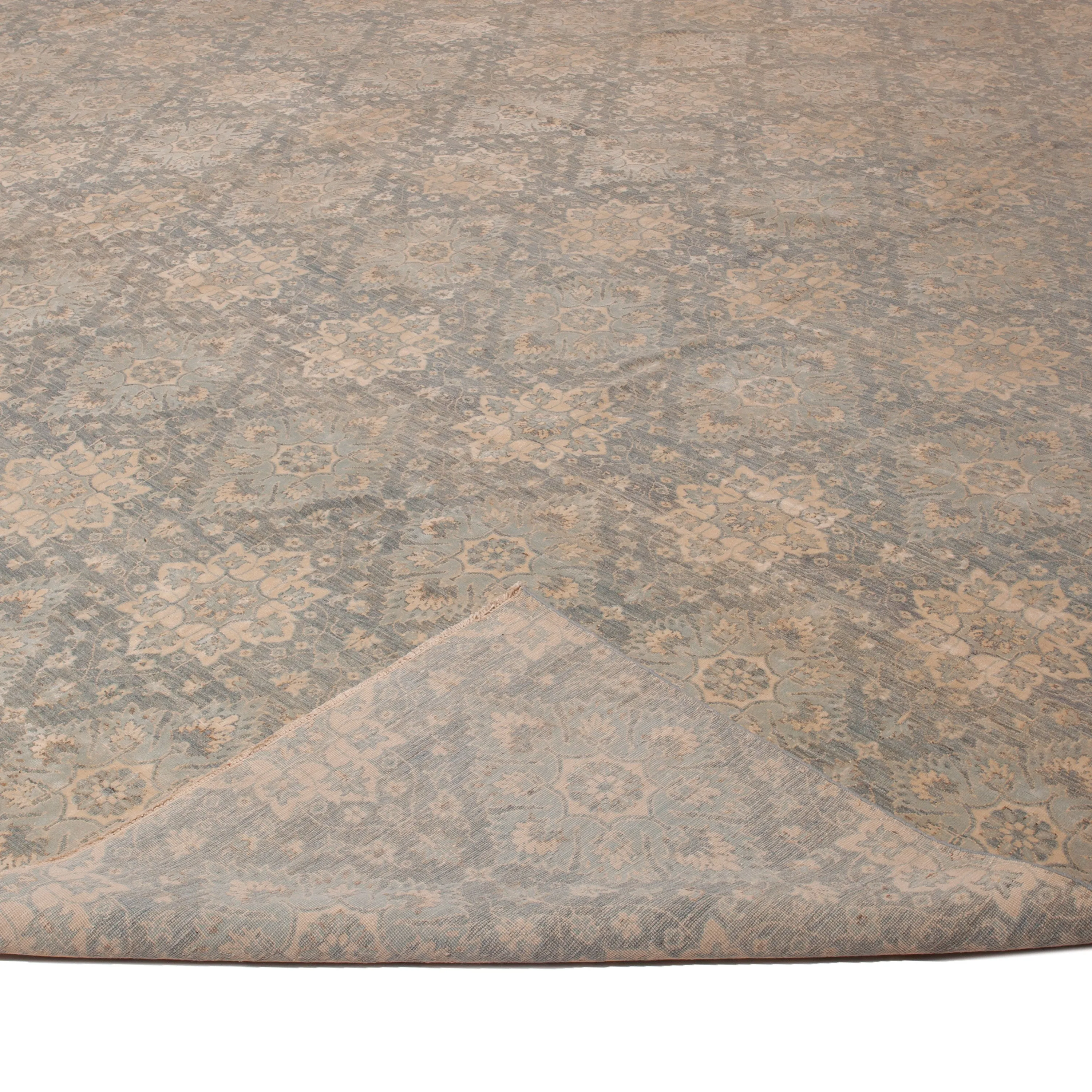 Green Transitional Wool Rug - 17'4" x 18'1"