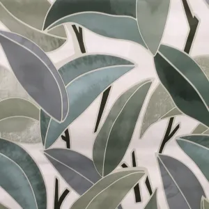 Green Tropical Leaves Printed PVC