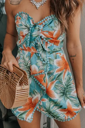 Green Tropical Romper