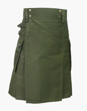 Green utility kilt olive