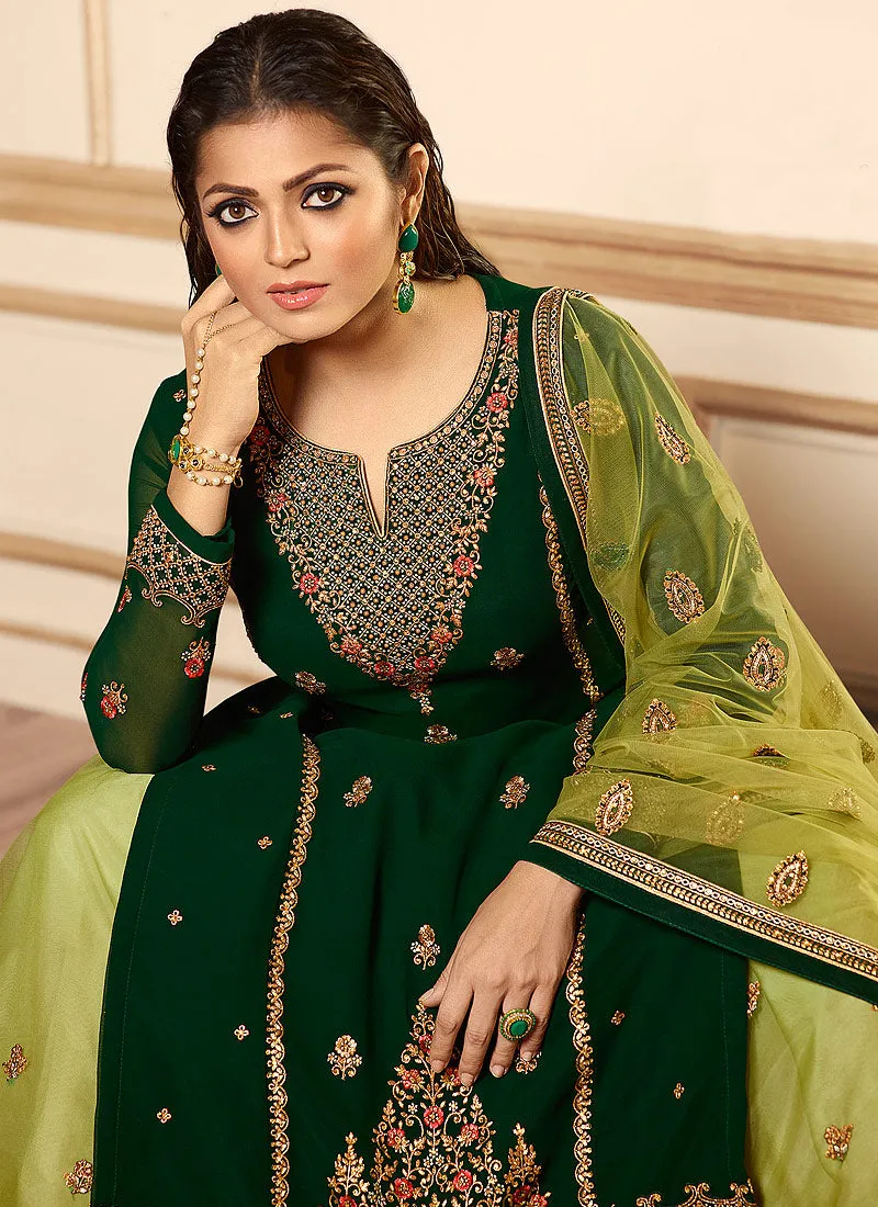 Green Wedding Lehenga Suit