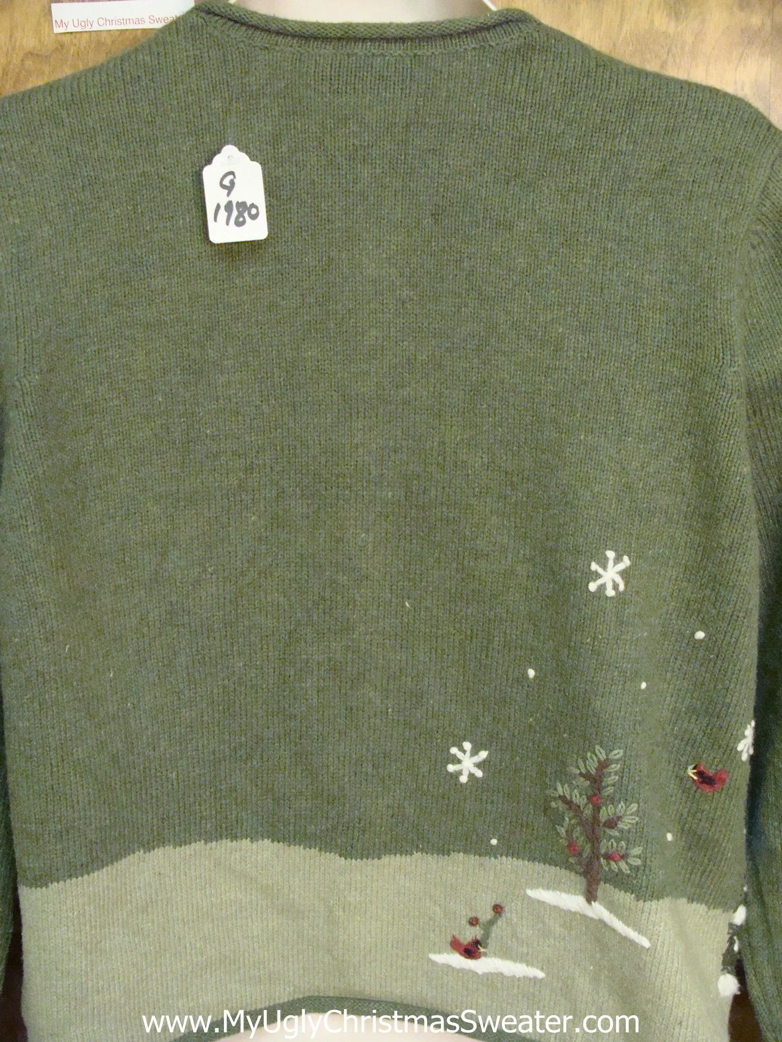 Green Winter Wonderland Light Up Ugly Christmas Jumper