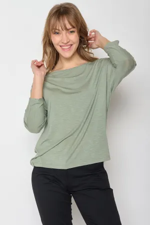 Greenbomb Basic Simper Longsleeve Top - Pale Green