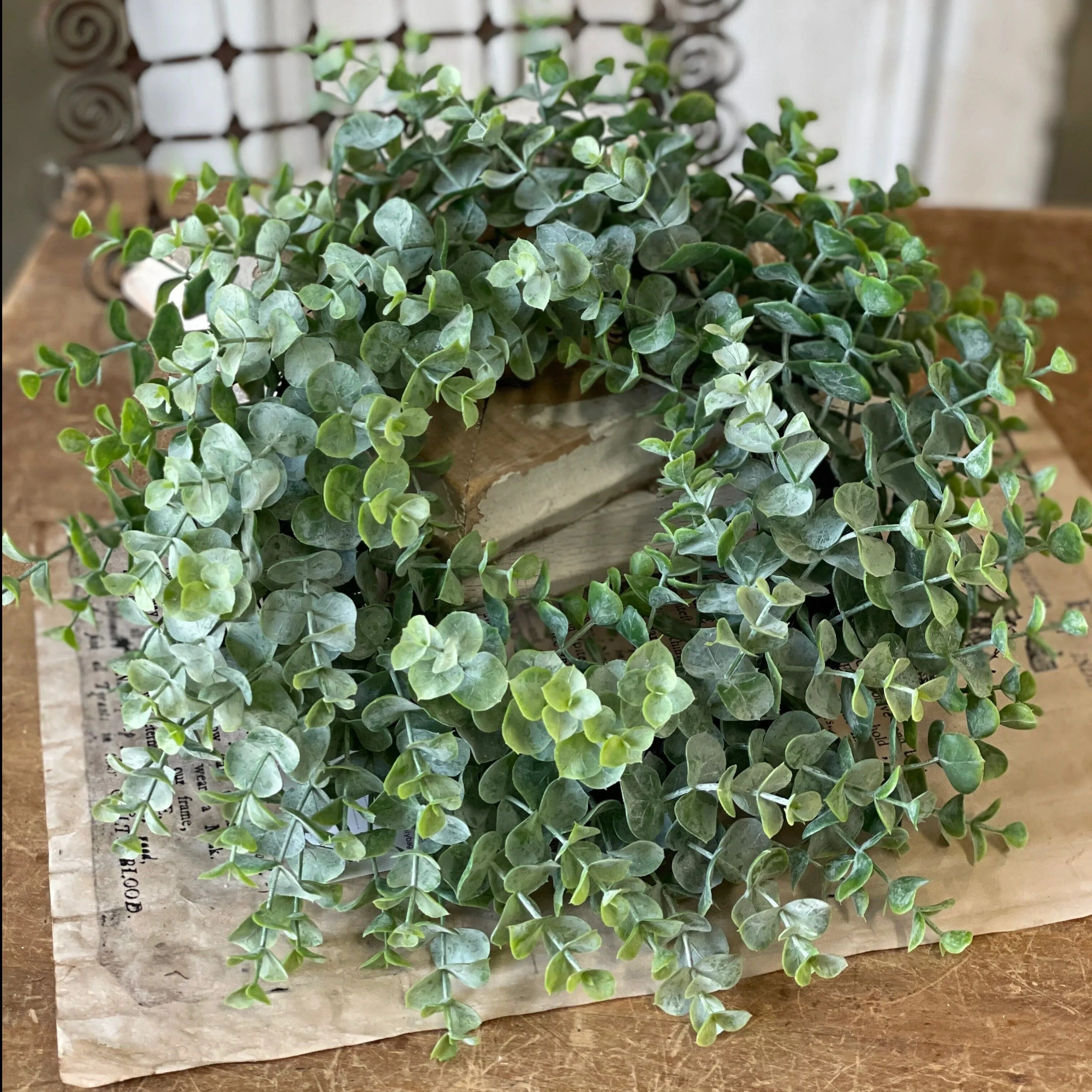 Greenbriar Eucalyptus Wreath 14"