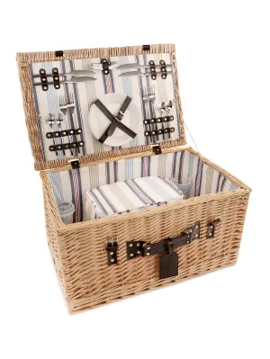 Greenfield Collection Ludlow Willow Picnic Hamper for Four People