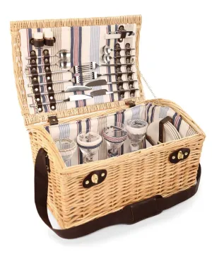 Greenfield Collection Oxford Willow Picnic Hamper for Four People