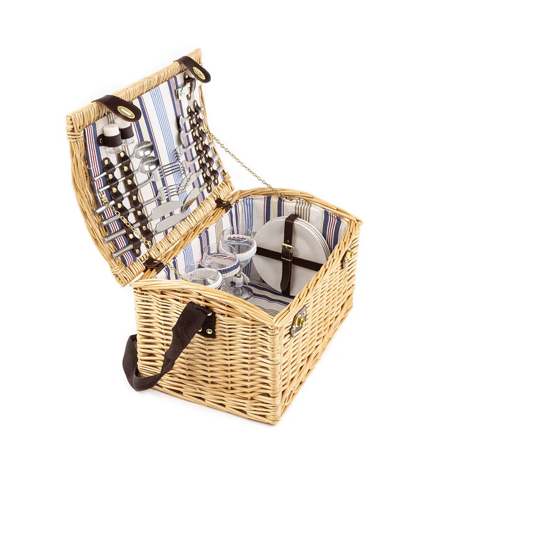 Greenfield Collection Oxford Willow Picnic Hamper for Four People