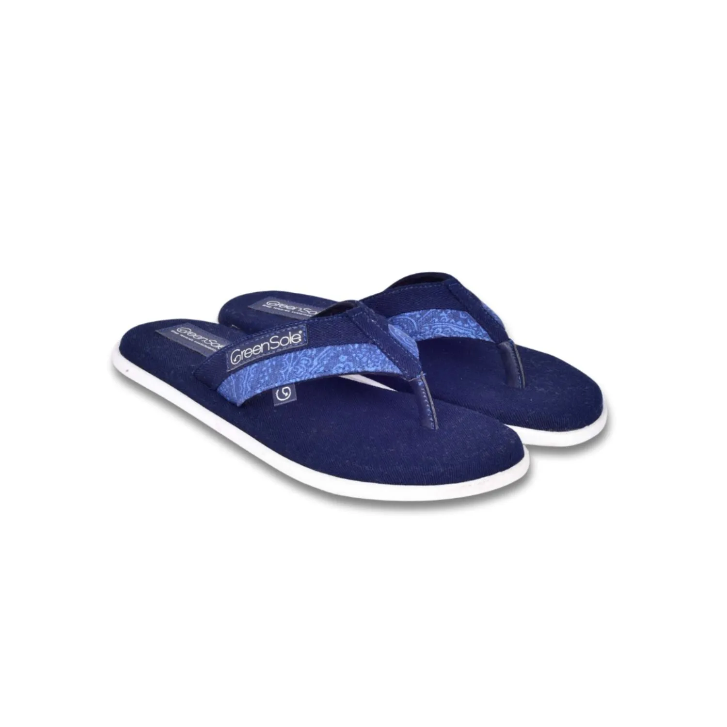 GREENSOLE AMARON JAZZY MEN'S SLIPPERS - DENIMBLUE