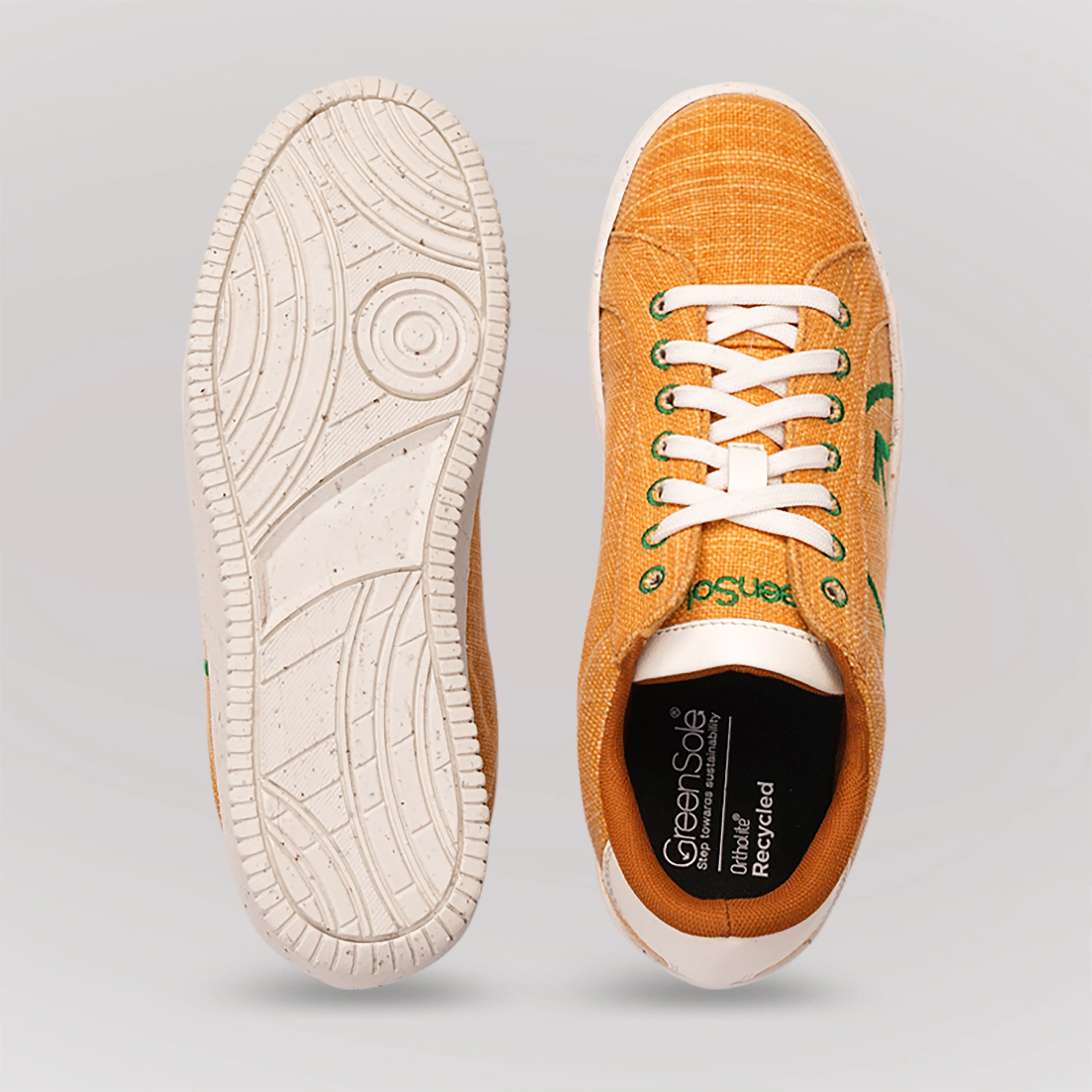 GREENSOLE LEMON YELLOW WOMENS SNEAKER LACE UP