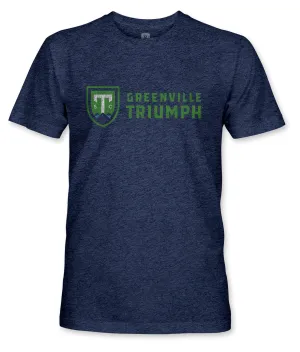 Greenville Triumph SC Club Wordmark Vintage Triblend T-Shirt - Navy