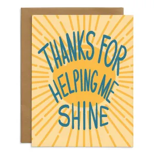 Greeting Card | Starfangled Press | Thanks For Helping Me Shine