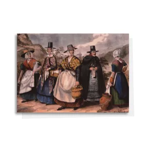 Greetings card 'Welsh Costumes' by John Cambrian Rowland