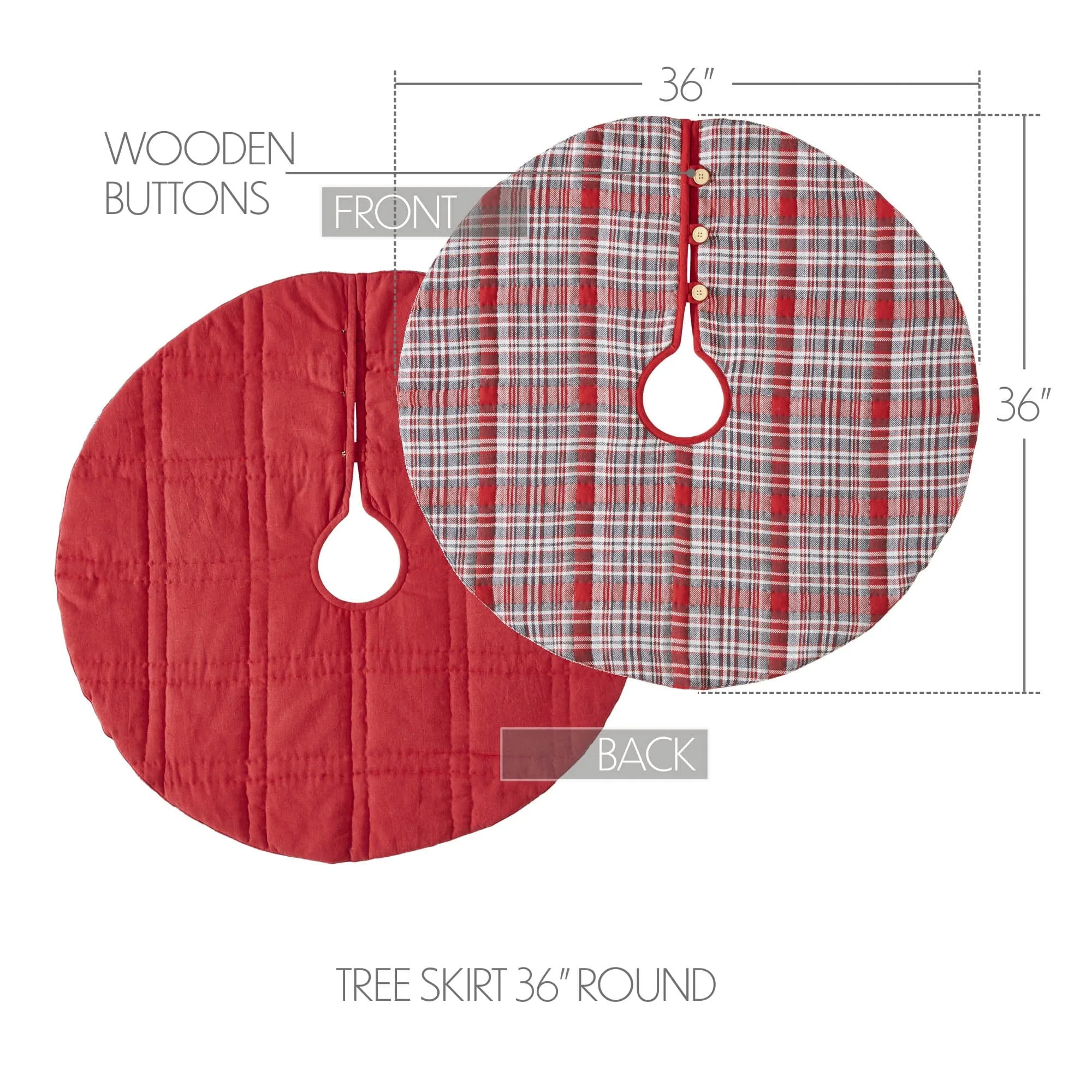 Gregor Plaid Tree Skirt 36"