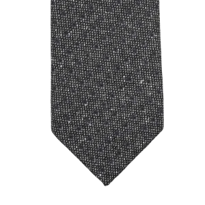 Grey Blue Dot Wool Tie