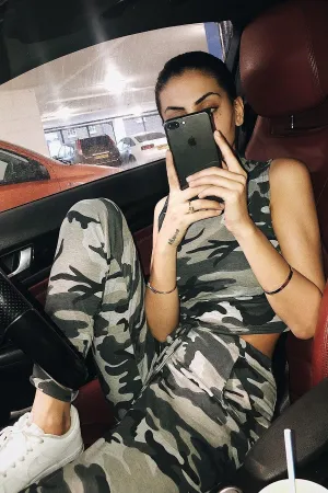 Grey Camo Lounge Wear Set - Hayda