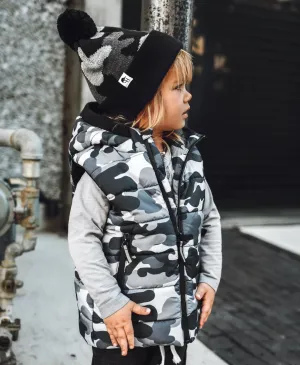 Grey Camo Puffer Vest