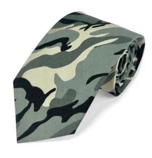 Grey Camouflage Cotton Tie Set