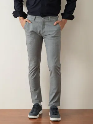 Grey Checks Slim Fit Trouser