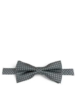 Grey Classic Diamond Patterned Bow Tie