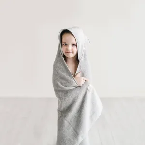 Grey Color · Organic Cotton Hooded Towel