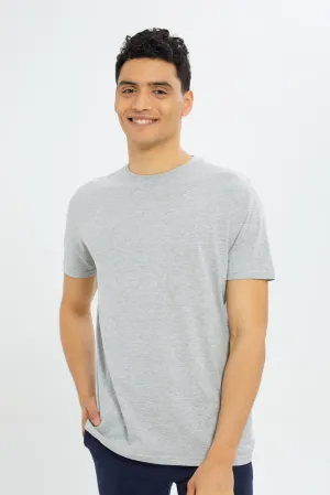 Grey Crew Neck Regular Fit T-Shirt