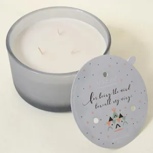 Grey Frosted 3-Wick Candle