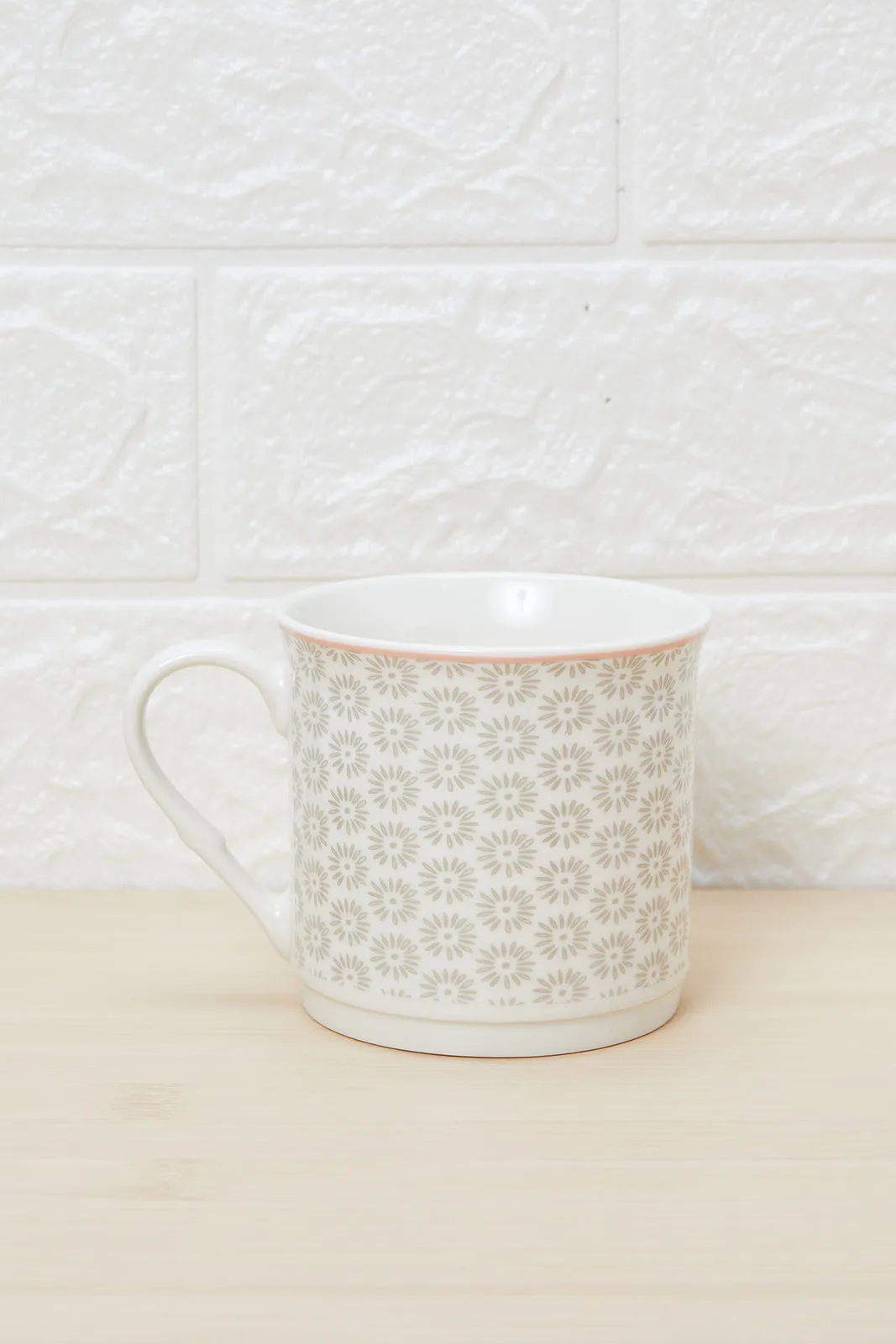 Grey Geometric Printed Mug