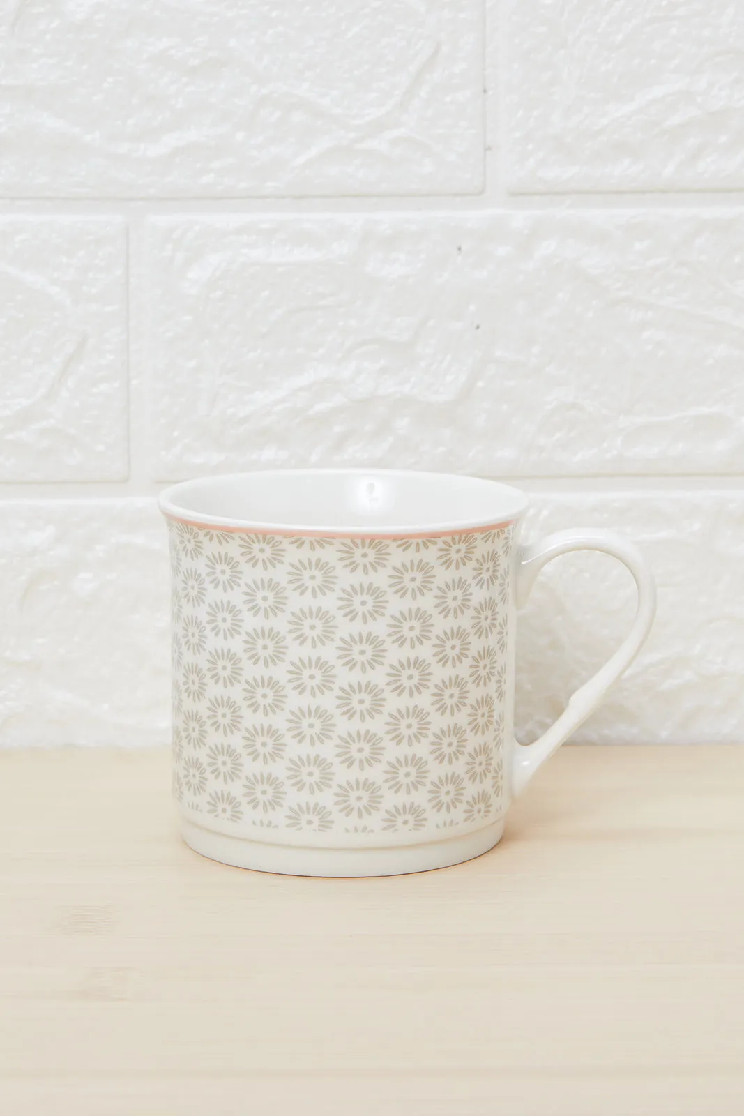 Grey Geometric Printed Mug