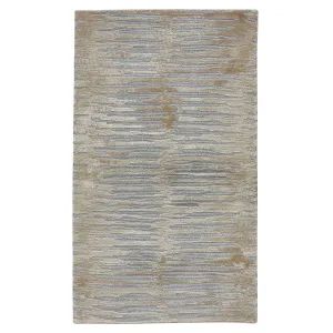 Grey Modern Tibetan Wool Rug - 2' x 4'