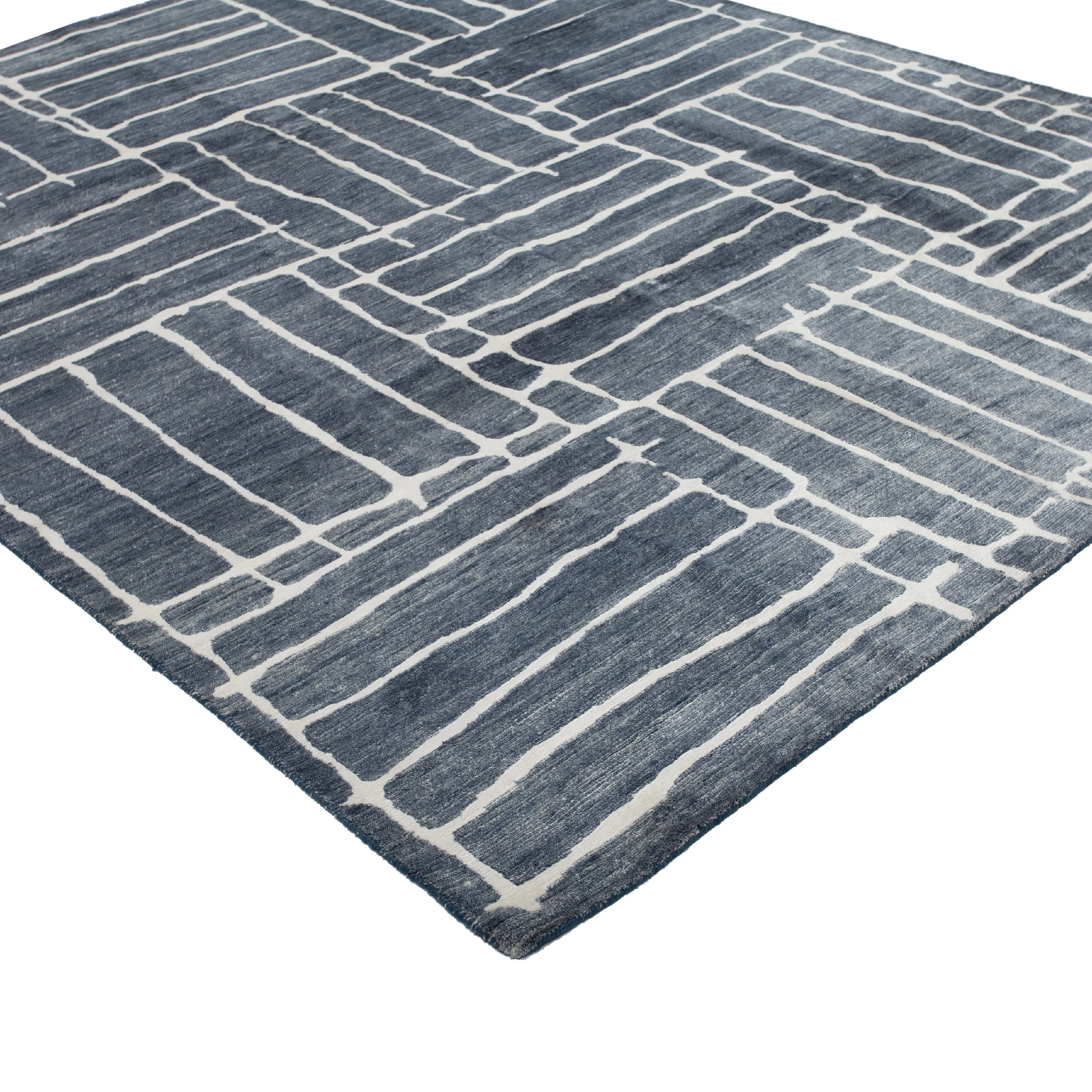 Grey Modern Wool Blend Rug - 8'1" x 10'2"