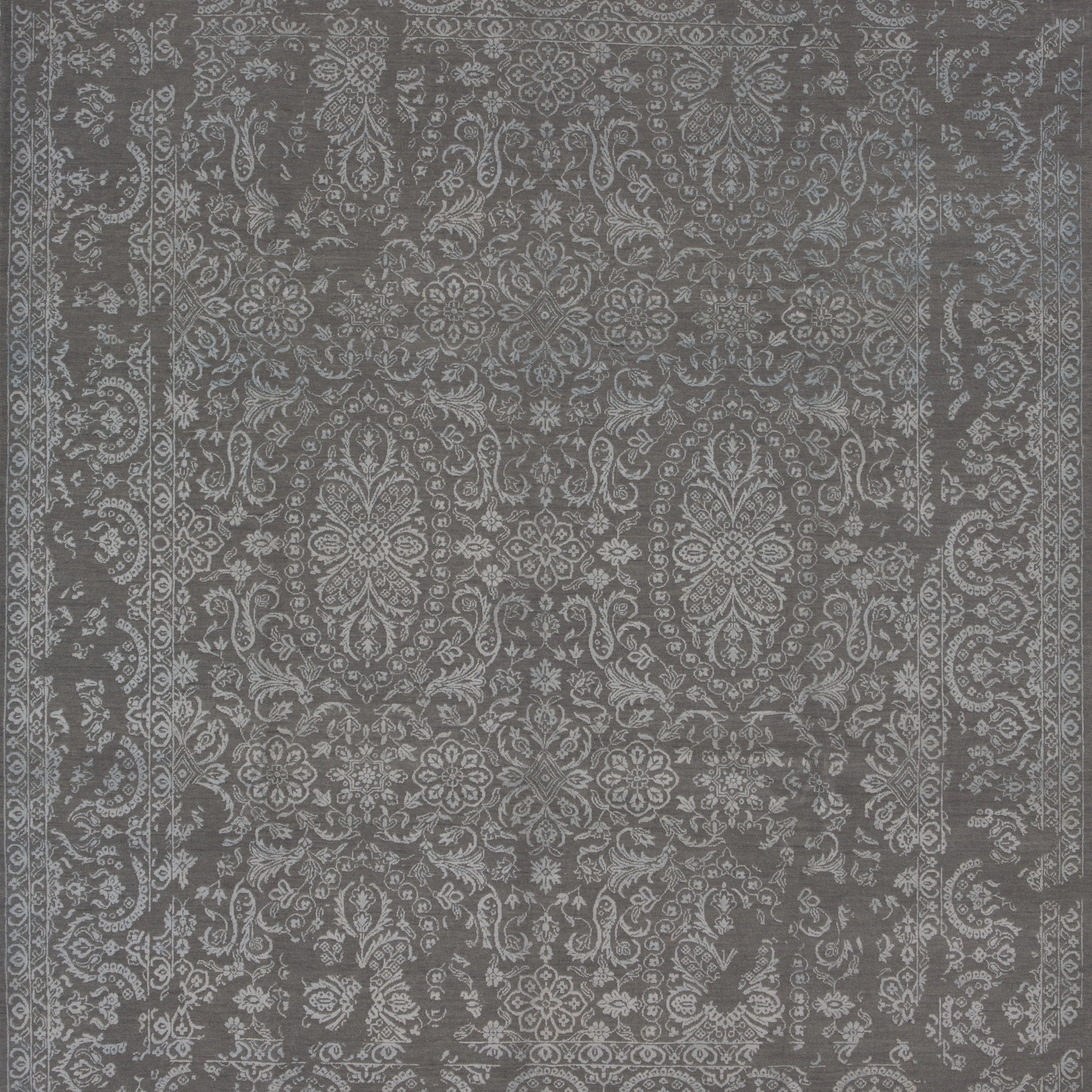 Grey Modern Wool Blend Rug - 8'2" x 10'