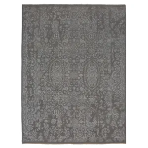 Grey Modern Wool Blend Rug - 8'2" x 10'