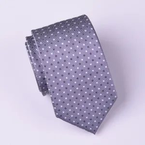 Grey Skinny Modern Tie with Contrast Studs Luxury Fashion 3"