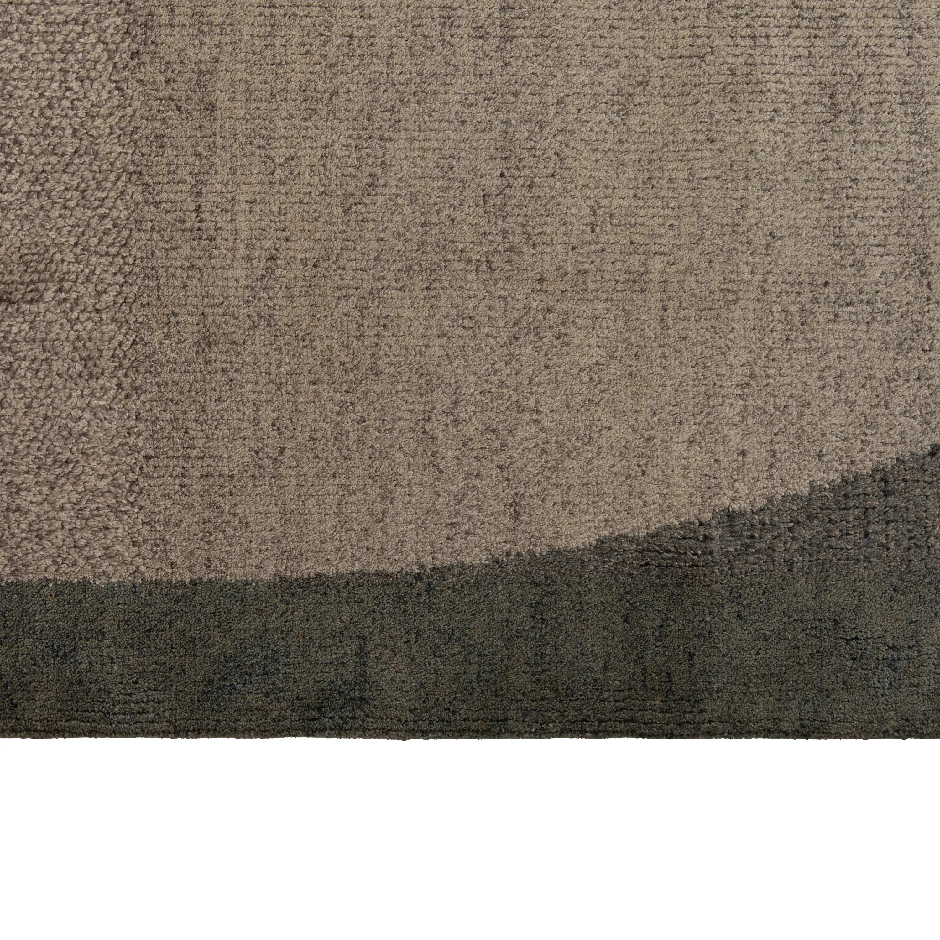 Grey Stelle Contemporary Tibetan Wool Rug - 9'3" x 12'1"