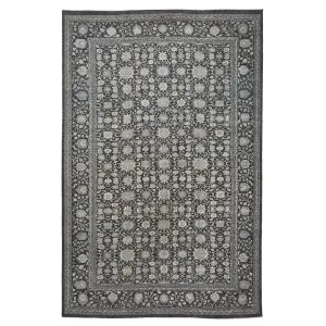 Grey Traditional Wool Rug - 12' x 17'11"