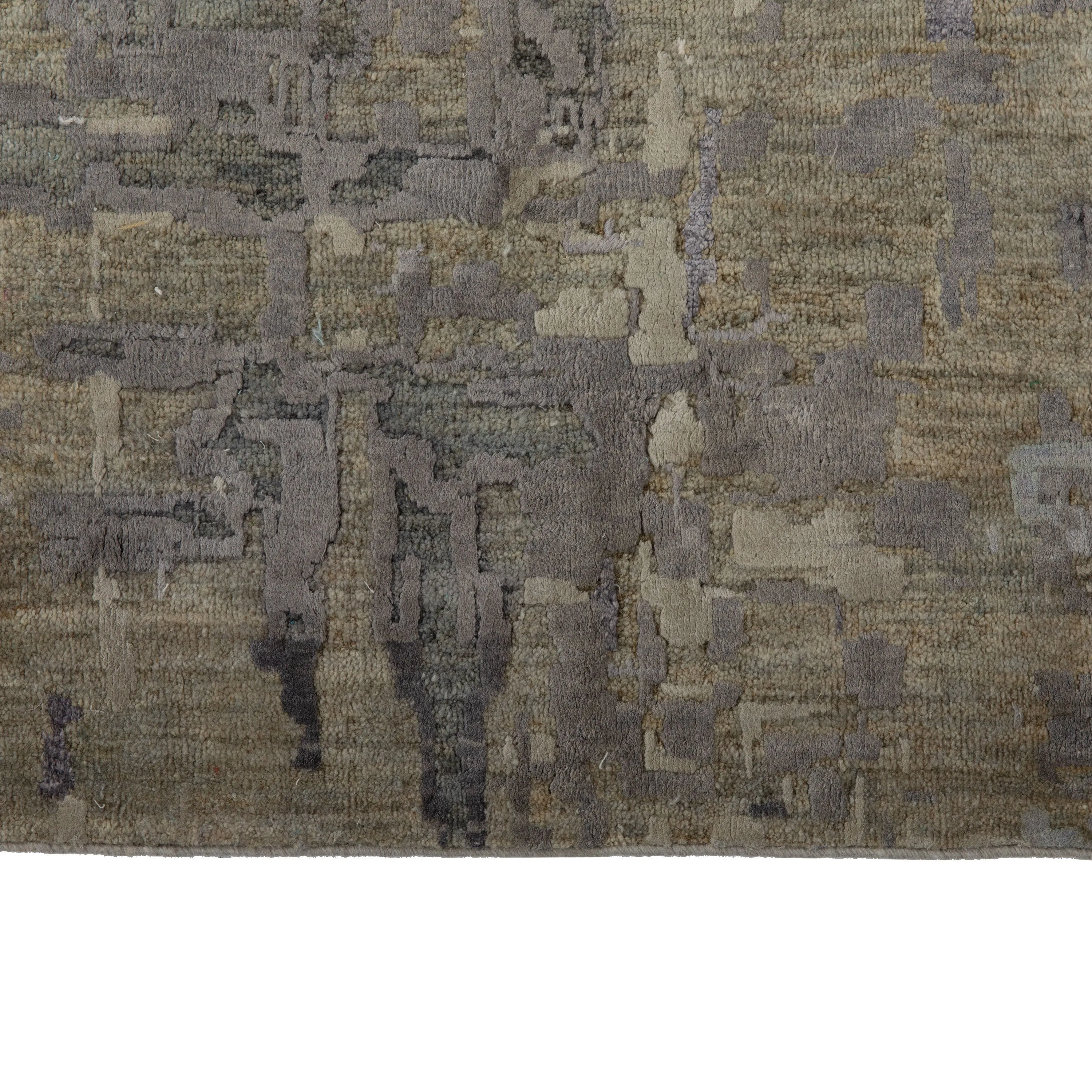 Grey Transitional Silk Rug - 8' x 15'8"