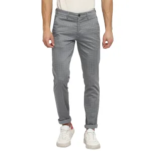 Grey Ultra Slim Fit Checked Trouser